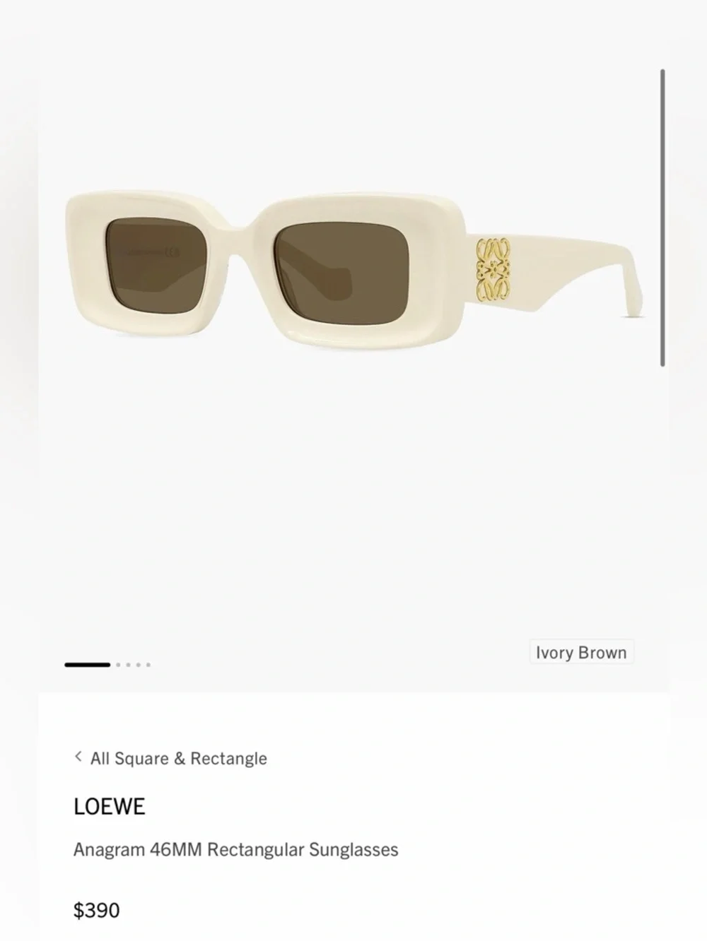 LOEWE Anagram Rectangular Sunglasses